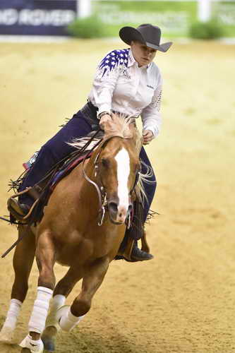 WEG-Reining-8-30-14-0000689-MandyMcCutcheon-YellowJersey-USA-DDeRosaPhoto